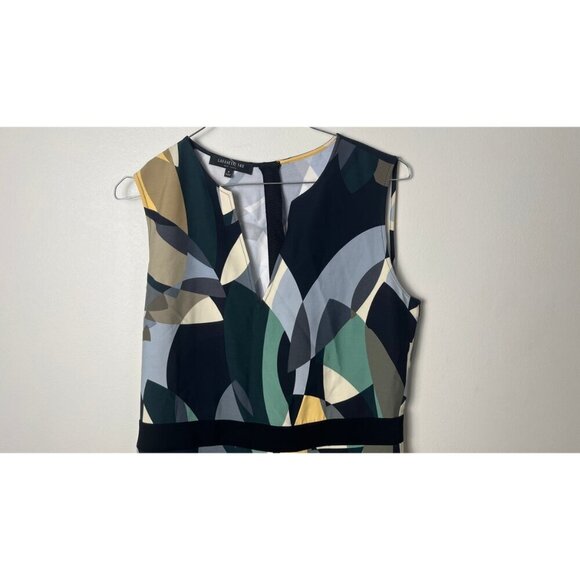 LAFAYETTE 148 GEOMETRIC PRINT MAXI DRESS 4 - Picture 2 of 5